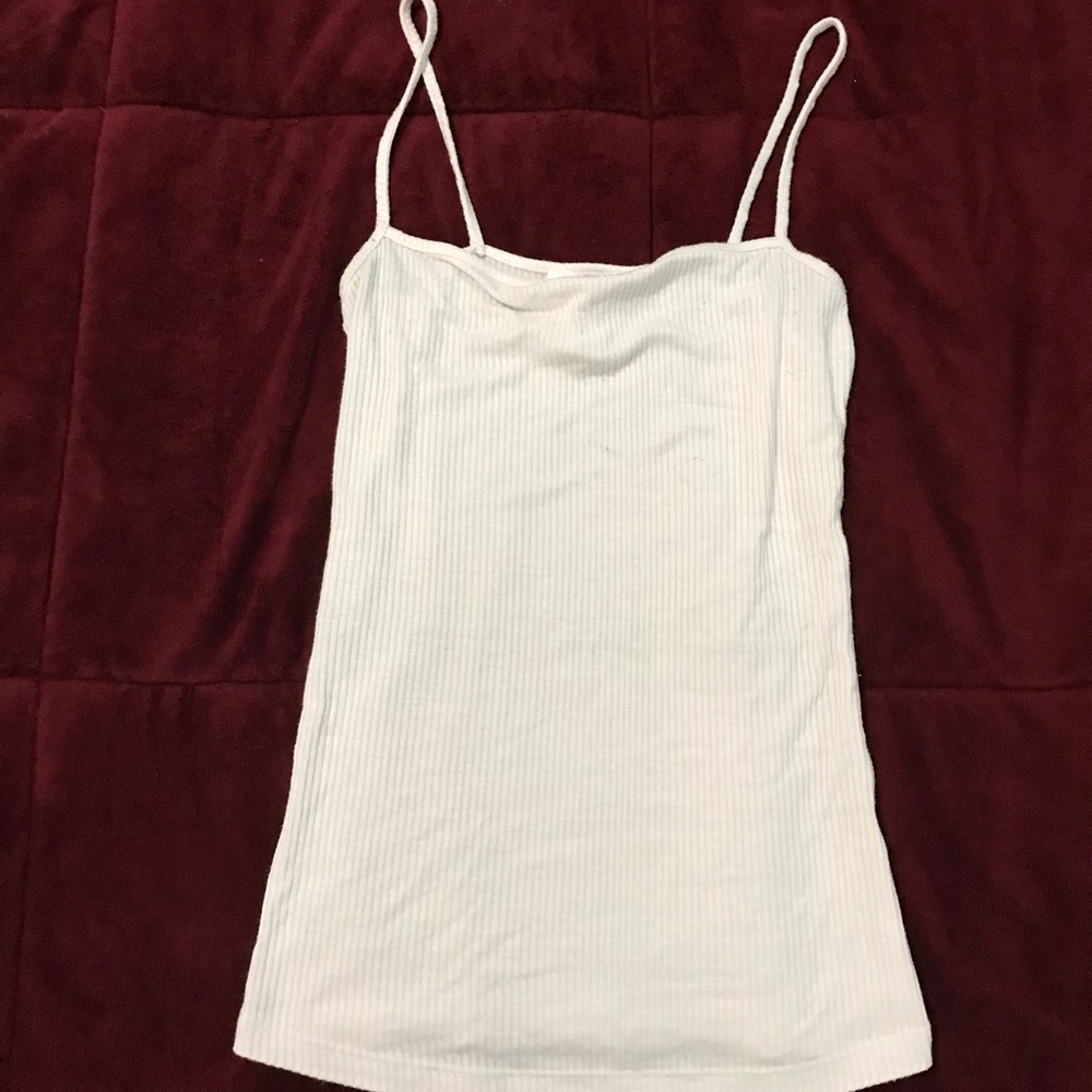 white ribbed tank